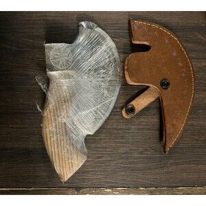 Viking Pizza Cutter Axe Hand-Forged Carbon Steel Multipurpose Slicer With Sheath